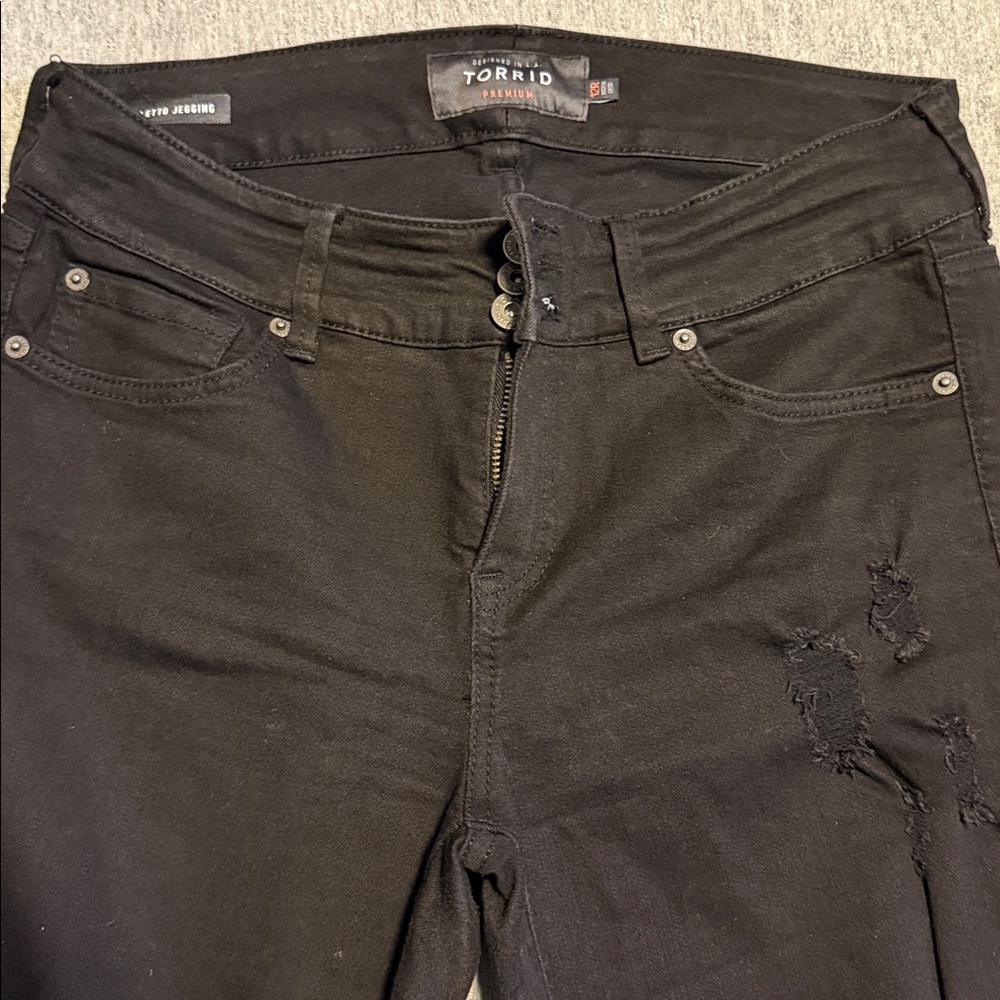 Torrid Black Distressed Women Jeans